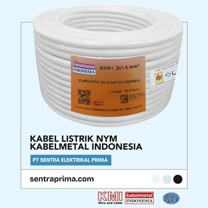 Kabel Listrik NYM (TR) KABELMETAL INDONESIA 3x6mm² 300-500V Cu/PVC/PVC